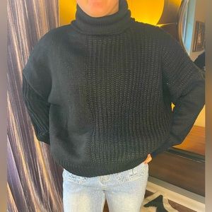 Black turtleneck sweater